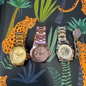 Fossil Gold, Pink, and Silver Watch Collection